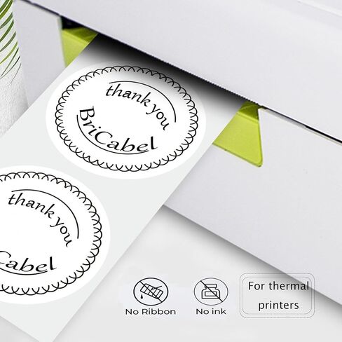 4 Inch Large White Circle Thermal Sticker Labels, Self-Adhesive Round Inventory Labels, Multi-Purpose Roll Thermal Stickers for Business and Domestic Use-300 Labels/Roll in Kuwait