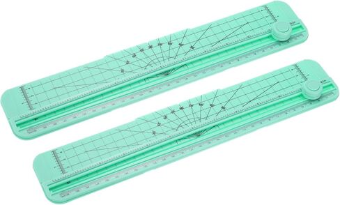 PATIKIL 12 Inch Paper Cutter, 2 Pcs Portable Paper Trimmer Slicers Scrapbooking Tool for A4 Size Paper Craft Paper Photo Cardstock, Green in Saudi Arabia