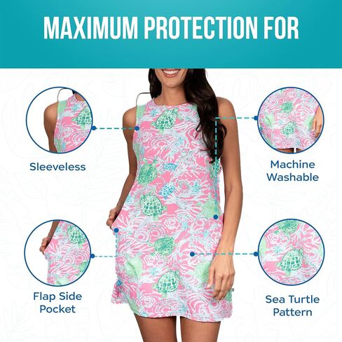 Banana Boat UPF 50+ Women's Sleeveless Printed Tank Dress Beach Cover Up Floral Dress |Sun Dress | Swimsuit Coverup for Women in Saudi Arabia