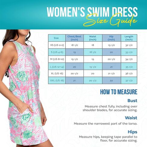 Banana Boat UPF 50+ Women's Sleeveless Printed Tank Dress Beach Cover Up Floral Dress |Sun Dress | Swimsuit Coverup for Women in Saudi Arabia