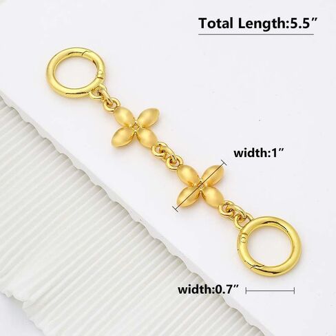 AUMEY 5.5"/7.2" Purse Extension Chain, Metal Shoulder Extension Handbag Strap,Bag Strap, Bag Accessorie in Saudi Arabia