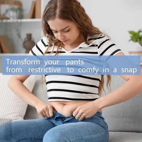 5 قطع من موسعات الخصر Thinp للسراويل للنساء، موسعات حزام الخصر وموسعات أزرار الجينز لموسع زر الجينز للسراويل وموسع حزام الخصر القابل للتعديل مع زر معدني (ألوان متنوعة) in Kuwait