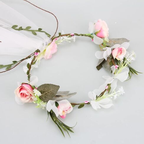 Wedding Veil, Floral Veil, Bachelorette Bridal Shower Wedding Party Favor Gift Decoration Supply in Saudi Arabia