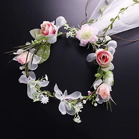 Wedding Veil, Floral Veil, Bachelorette Bridal Shower Wedding Party Favor Gift Decoration Supply in Saudi Arabia