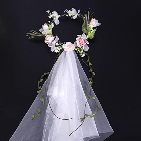 Wedding Veil, Floral Veil, Bachelorette Bridal Shower Wedding Party Favor Gift Decoration Supply in Saudi Arabia