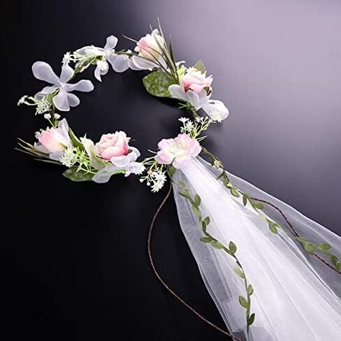 Wedding Veil, Floral Veil, Bachelorette Bridal Shower Wedding Party Favor Gift Decoration Supply in Saudi Arabia