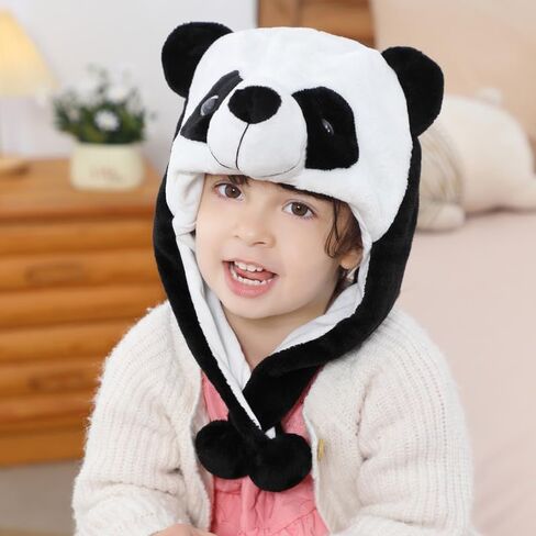 MICHLEY Plush Kawaii Super Soft Warm Hats with Ear Flaps for Kids, Cozy Fleece Winter Hat for Kids and Children in Saudi Arabia