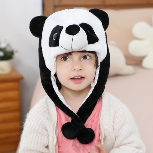 MICHLEY Plush Kawaii Super Soft Warm Hats with Ear Flaps for Kids, Cozy Fleece Winter Hat for Kids and Children in Saudi Arabia