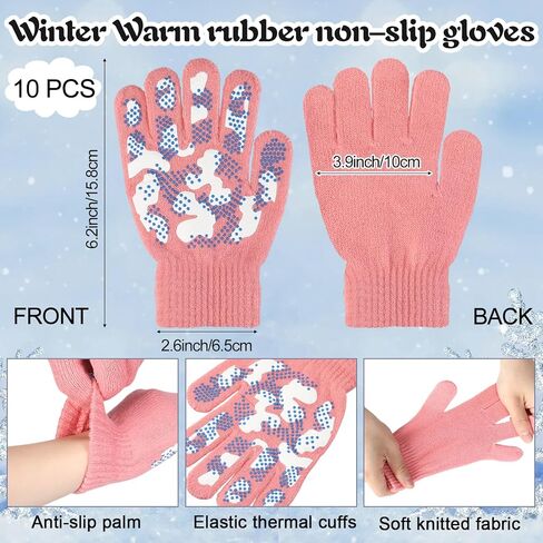 JaGely 20 Pcs Kids Winter Hats and Gloves Bulk Beanie Gloves for 4-7 Kids Gloves for Boys Children Kids Toddler Girls Gift in Kuwait