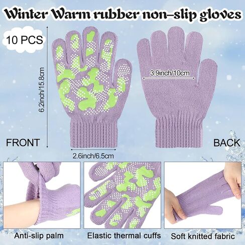 JaGely 20 Pcs Kids Winter Hats and Gloves Bulk Beanie Gloves for 4-7 Kids Gloves for Boys Children Kids Toddler Girls Gift in Kuwait