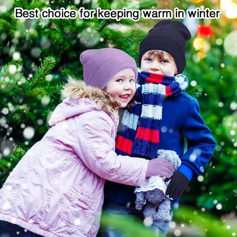 JaGely 20 Pcs Kids Winter Hats and Gloves Bulk Beanie Gloves for 4-7 Kids Gloves for Boys Children Kids Toddler Girls Gift in Kuwait