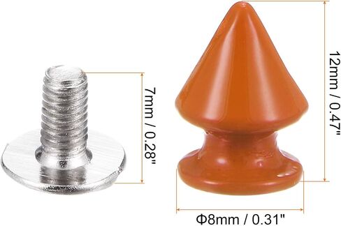 HARFINGTON 20 Set Metal Tree Spikes and Studs 12mm 15/32" Screw Back Metallic Alloy Rivets Punk Cone Spikes for DIY Leathercraft Decoration Belts Clothing Accessories, Fluorescent Green in Saudi Arabia
