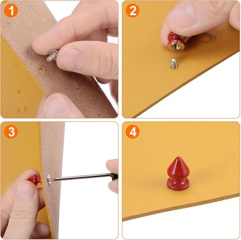 HARFINGTON 20 Set Metal Tree Spikes and Studs 12mm 15/32" Screw Back Metallic Alloy Rivets Punk Cone Spikes for DIY Leathercraft Decoration Belts Clothing Accessories, Fluorescent Green in Saudi Arabia