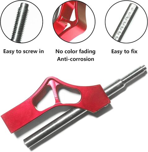 Red Manual Shifter Extension M12*1.25, Adjustable Height Shift Knob Extender M10*1.5 Aluminum Gear Shift Knob Extension with 4 Adapters for Most Manual Vehicle Shifter Rod Like Honda Acura in Saudi Arabia