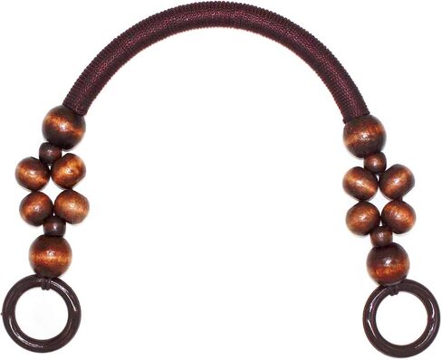 Model Worker 4PCS Wood Beaded Rope Bag Purse Straps Handles U-Shaped Handles Replacement for Handmade Bag Handbags Purse Handles (Coffee) in Kuwait