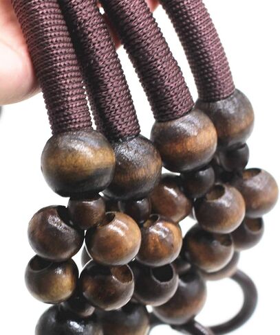 Model Worker 4PCS Wood Beaded Rope Bag Purse Straps Handles U-Shaped Handles Replacement for Handmade Bag Handbags Purse Handles (Coffee) in Kuwait