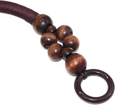 Model Worker 4PCS Wood Beaded Rope Bag Purse Straps Handles U-Shaped Handles Replacement for Handmade Bag Handbags Purse Handles (Coffee) in Kuwait