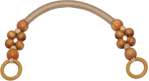 Model Worker 4PCS Wood Beaded Rope Bag Purse Straps Handles U-Shaped Handles Replacement for Handmade Bag Handbags Purse Handles (Coffee) in Kuwait