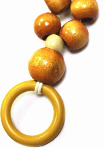 Model Worker 4PCS Wood Beaded Rope Bag Purse Straps Handles U-Shaped Handles Replacement for Handmade Bag Handbags Purse Handles (Coffee) in Kuwait