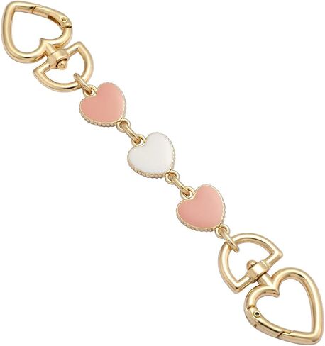 Anbys Bag Extender Chain Purse Extender Hearts Shape Replacement Purse Strap Extender Bag Charms for Purse Handbags Cross Body Bag(Black) in Kuwait