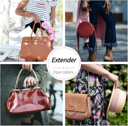 Anbys Bag Extender Chain Purse Extender Hearts Shape Replacement Purse Strap Extender Bag Charms for Purse Handbags Cross Body Bag(Black) in Kuwait