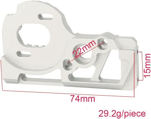 Metal Aluminum Alloy Motor Mount for 1/10 RC Crawler Axial SCX10 PRO AXI232078 Upgrade Parts(Red) (Silver) in Saudi Arabia
