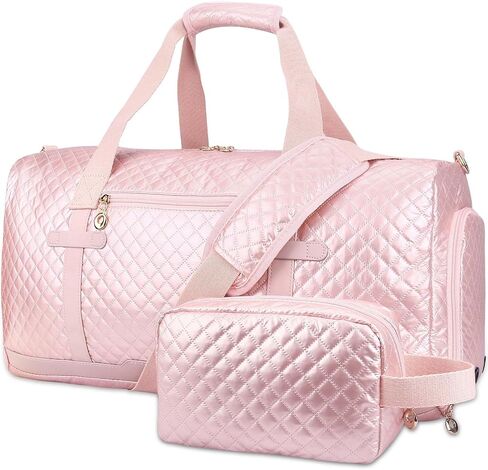 Weekend Bags for Women Travel - Duffel Bag with Cosmetics Bag,Overnight Bag for Women with Shoe Compartment,Carry On Gym Bag with Wet Pocket Business Trips Sports Hospital Bags in Saudi Arabia
