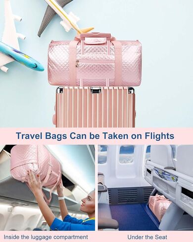 Weekend Bags for Women Travel - Duffel Bag with Cosmetics Bag,Overnight Bag for Women with Shoe Compartment,Carry On Gym Bag with Wet Pocket Business Trips Sports Hospital Bags in Saudi Arabia