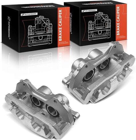 A-Premium Front Disc Brake Caliper Assembly with Bracket Compatible with Select Cadillac and Pontiac Models - SRX 2004-2009, CTS 2006-2007, STS 2005, STS 2006-2008, Bonneville 2004-2005, 2-PC Set in Saudi Arabia