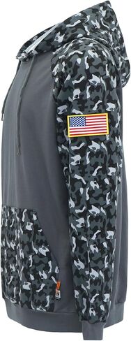 VATRENUS FR Hoodies for Men 7.5oz Cotton Camo Two-Tone Flame Resistant Pre-Washed Fire Retardant Welding Sweatshirt in Kuwait