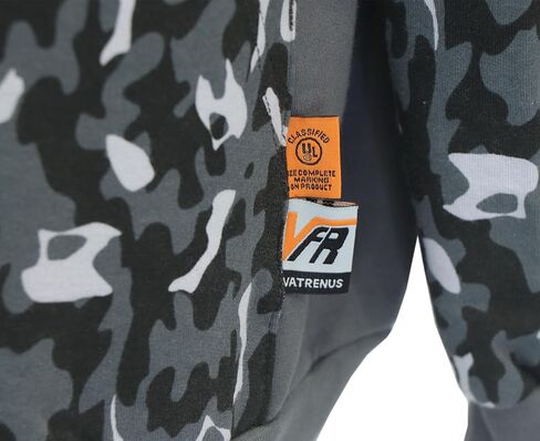 VATRENUS FR Hoodies for Men 7.5oz Cotton Camo Two-Tone Flame Resistant Pre-Washed Fire Retardant Welding Sweatshirt in Kuwait