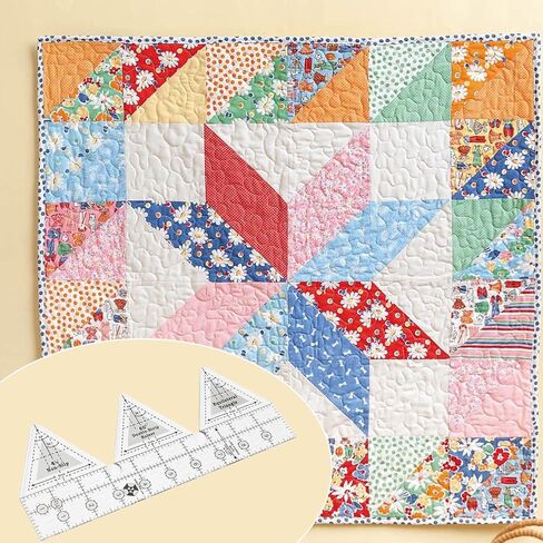 60 Degree Double Strip Ruler 2022 New Creative Quilting Template Rulers for Sewing (60°-10inch) in Saudi Arabia