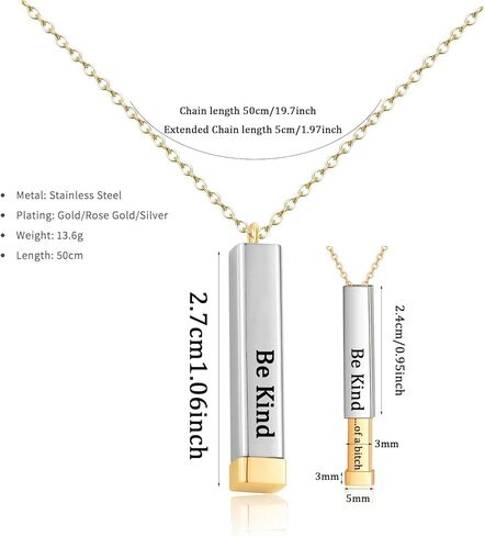 Be Kind Of A B Necklace Bracelet Set for Women Hidden Message Necklace Bracelet Set To Best Friends Sorority Sisters Friendship Gift Jewelry in Kuwait