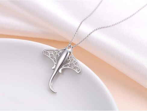 Ladytree 925 الفضة الاسترليني قلادة الراي اللساع مانتا راي السلاحف دولفين سحر السلحفاة قلادة البحر الحيوان شجرة الحياة مجوهرات البحر عاشق الهدايا هدايا عيد الأم للنساء in Kuwait