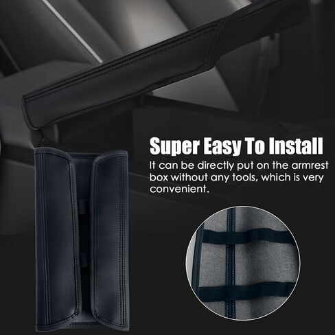 غطاء وحدة التحكم المركزية sportuli متوافق مع 2024 Tesla Cybertruck، غطاء وسادة مسند ذراع من الجلد الناعم المضاد للخدش لملحقات Tesla Cybertruck (جلد) in Kuwait