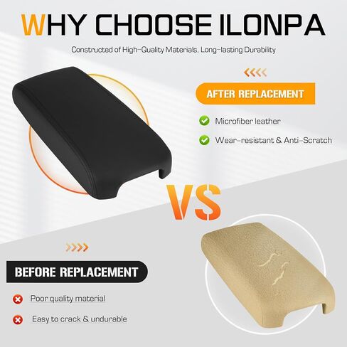 ILONPA Black Center Console Lid Cover Armrest Box Cover Compatible with 2013 2014 2015 2016 2017 2018 Nissan Altima in Saudi Arabia