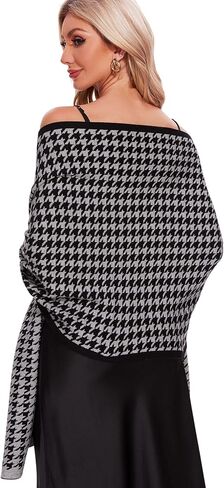 PULI Womens Large Scarf Jacquard Shawl Wraps for Evening Dress Knitted Soft Wedding Bridal Shawls Shoulder Wraps for Dresses in Saudi Arabia