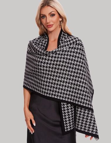 PULI Womens Large Scarf Jacquard Shawl Wraps for Evening Dress Knitted Soft Wedding Bridal Shawls Shoulder Wraps for Dresses in Saudi Arabia