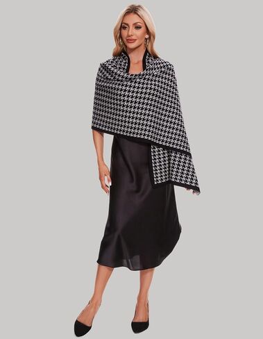 PULI Womens Large Scarf Jacquard Shawl Wraps for Evening Dress Knitted Soft Wedding Bridal Shawls Shoulder Wraps for Dresses in Saudi Arabia
