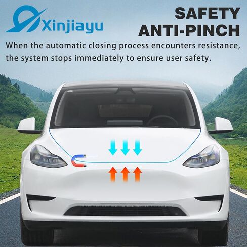 إغلاق ناعم من Power Frunk لـ Tesla Model Y Auto Frunk Closer غطاء صندوق السيارة الأمامي قفل تلقائي أقرب متوافق مع 2020-2024 Tesla Model Y in Saudi Arabia