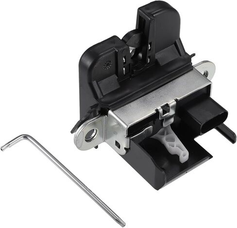 Motoforti Car Liftgate Back Door Lock Assembly Replacement, for Volkswagen Jetta Sportwagen 2009-2014, Metal, with Wrench, No.5G6827505B/5G6827505A, Black in Saudi Arabia