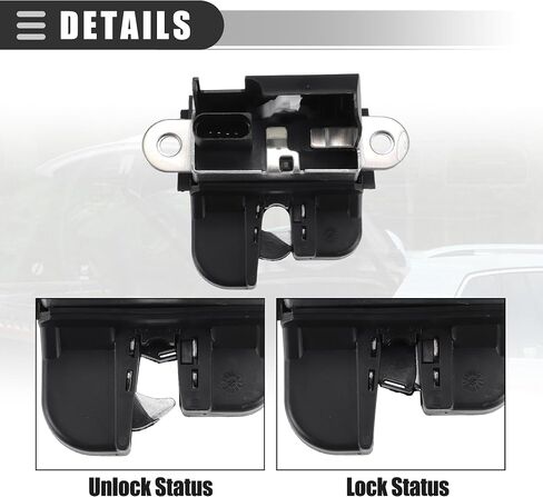 Motoforti Car Liftgate Back Door Lock Assembly Replacement, for Volkswagen Jetta Sportwagen 2009-2014, Metal, with Wrench, No.5G6827505B/5G6827505A, Black in Saudi Arabia