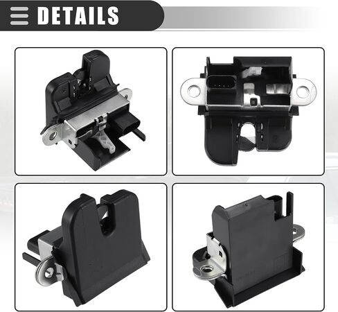 Motoforti Car Liftgate Back Door Lock Assembly Replacement, for Volkswagen Jetta Sportwagen 2009-2014, Metal, with Wrench, No.5G6827505B/5G6827505A, Black in Saudi Arabia