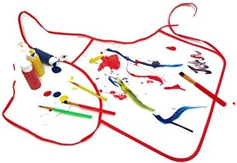 Vinyl Artist Painting Aprons for Kids, Kids Painting Smocks by Playscene Inc (12, Vinyl Multicolored) in Saudi Arabia