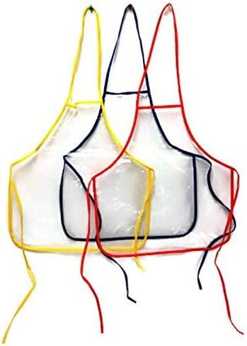 Vinyl Artist Painting Aprons for Kids, Kids Painting Smocks by Playscene Inc (12, Vinyl Multicolored) in Saudi Arabia