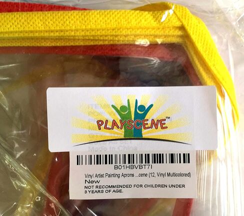 Vinyl Artist Painting Aprons for Kids, Kids Painting Smocks by Playscene Inc (12, Vinyl Multicolored) in Saudi Arabia