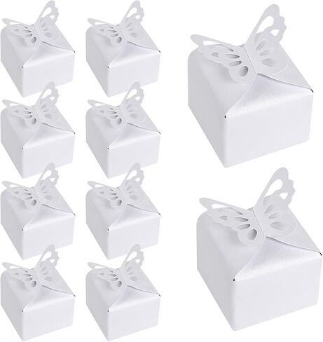 VGOODALL 50PCS Small Favor Boxes Pink, 3D Butterfly Candy Boxes Pink Baby Shower Favor Boxes for Wedding Birthday Party Gift Treat Box in Saudi Arabia