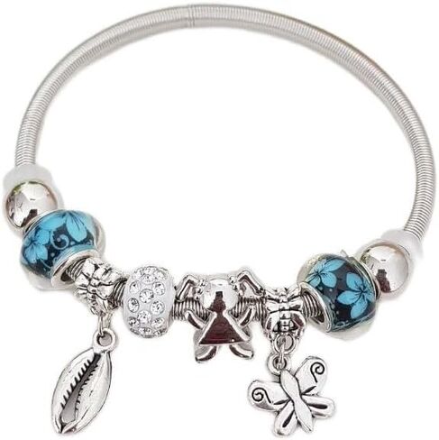 Silver Plated Unique Butterfly Charm Women Bracelet in Saudi Arabia