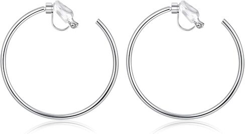 14K Gold Plated Clip on Hoop Earrings for Women, Non-Piercing, Trendy Fashion Jewelry Gifts in Saudi Arabia