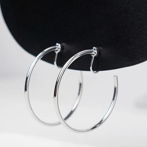 14K Gold Plated Clip on Hoop Earrings for Women, Non-Piercing, Trendy Fashion Jewelry Gifts in Saudi Arabia